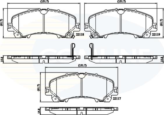 Comline CBP32337 - Brake Pad Set, disc brake autospares.lv