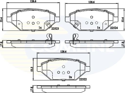 Comline CBP32325 - Brake Pad Set, disc brake autospares.lv