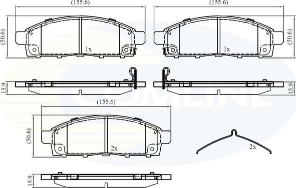 Comline CBP32378 - Brake Pad Set, disc brake autospares.lv