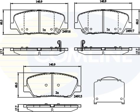 Comline CBP32259 - Brake Pad Set, disc brake autospares.lv