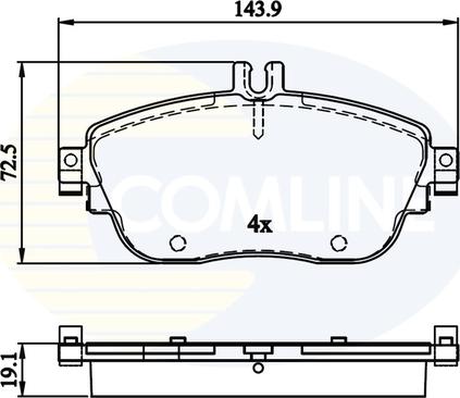 Comline CBP32208 - Brake Pad Set, disc brake autospares.lv