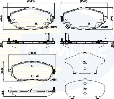 Comline CBP32207 - Brake Pad Set, disc brake autospares.lv