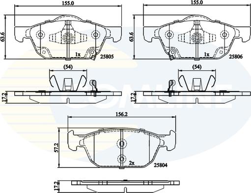 Comline CBP32284 - Brake Pad Set, disc brake autospares.lv