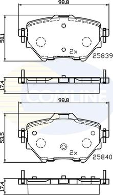 Comline CBP32234 - Brake Pad Set, disc brake autospares.lv
