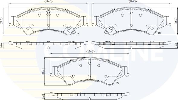 Comline CBP32275 - Brake Pad Set, disc brake autospares.lv