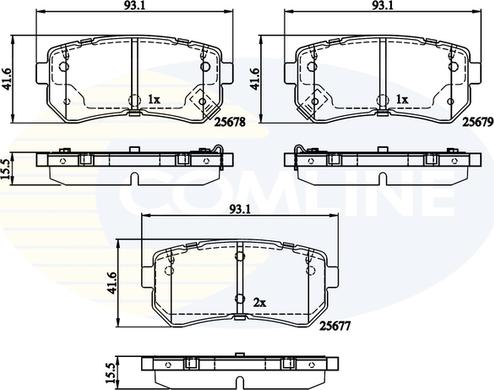 Comline CBP32276 - Brake Pad Set, disc brake autospares.lv