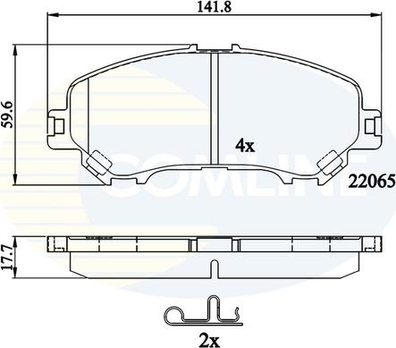 Comline CBP32278 - Brake Pad Set, disc brake autospares.lv