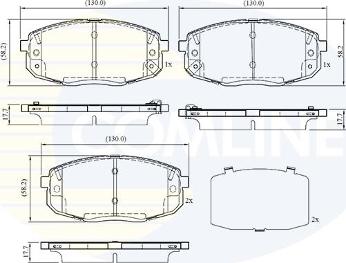 Comline CBP32759 - Brake Pad Set, disc brake autospares.lv