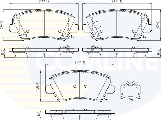 Comline CBP32773 - Brake Pad Set, disc brake autospares.lv