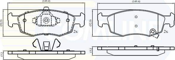 Comline CBP32777 - Brake Pad Set, disc brake autospares.lv