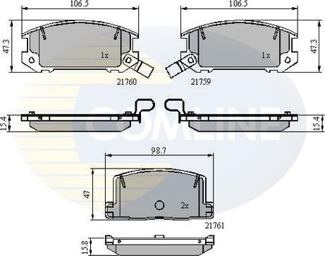 Comline CBP3756 - Brake Pad Set, disc brake autospares.lv