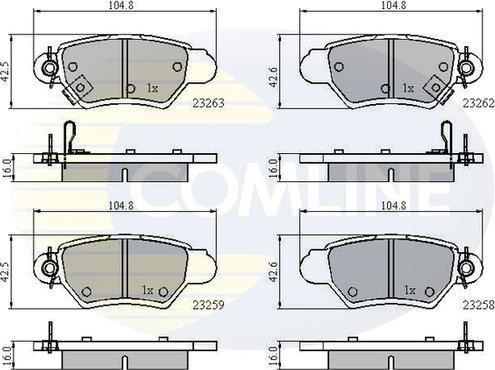 Comline CBP3750 - Brake Pad Set, disc brake autospares.lv