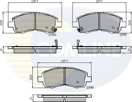 Comline CBP3757 - Brake Pad Set, disc brake autospares.lv