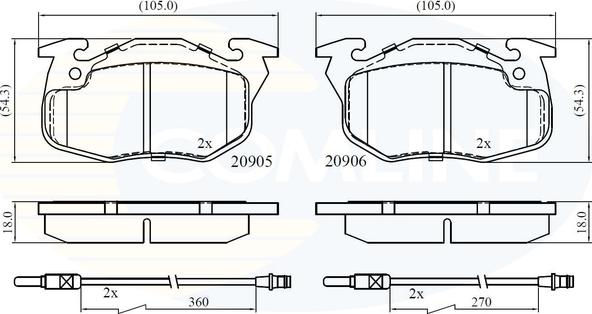 Comline CBP2416 - Brake Pad Set, disc brake autospares.lv