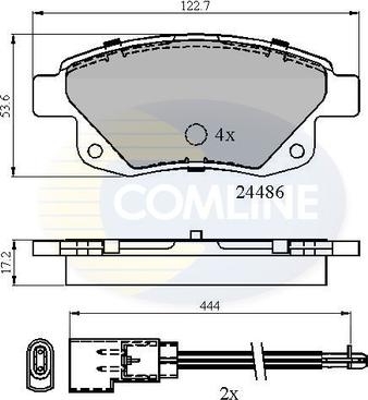 Comline CBP21554 - Brake Pad Set, disc brake autospares.lv