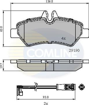 Comline CBP21556 - Brake Pad Set, disc brake autospares.lv