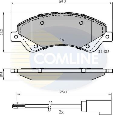 Comline CBP21511 - Brake Pad Set, disc brake autospares.lv
