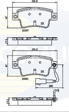 Comline CBP21528 - Brake Pad Set, disc brake autospares.lv