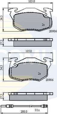 Comline CBP21615 - Brake Pad Set, disc brake autospares.lv