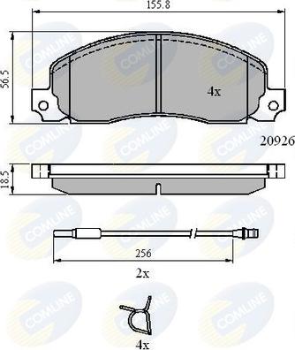 Comline CBP21048 - Brake Pad Set, disc brake autospares.lv