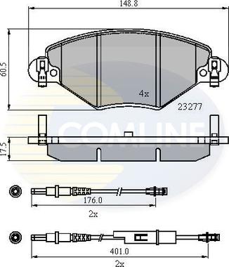 Comline CBP21120 - Brake Pad Set, disc brake autospares.lv