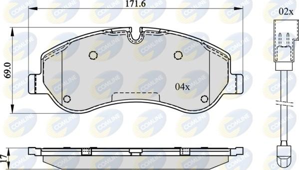 Comline CBP22142 - Brake Pad Set, disc brake autospares.lv