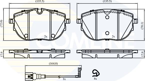 Comline CBP22867 - Brake Pad Set, disc brake autospares.lv