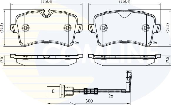 Comline CBP22391 - Brake Pad Set, disc brake autospares.lv