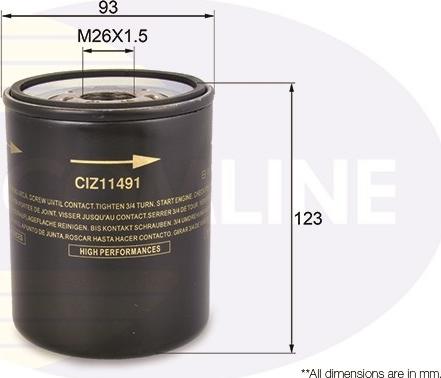 Comline CIZ11491 - Oil Filter autospares.lv