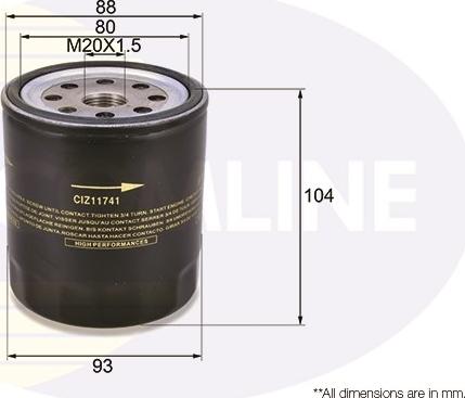 Comline CIZ11741 - Oil Filter autospares.lv