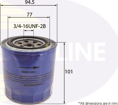 Comline CNS11251 - Oil Filter autospares.lv