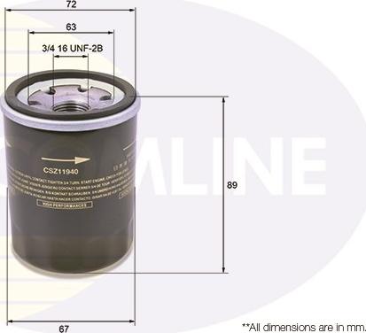 Comline CSZ11940 - Oil Filter autospares.lv