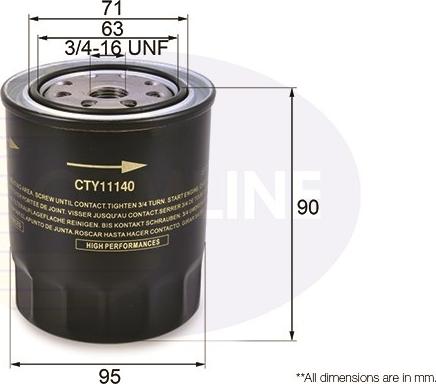 Comline CTY11140 - Oil Filter autospares.lv