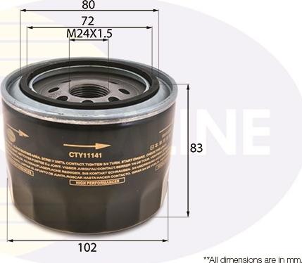 Comline CTY11141 - Oil Filter autospares.lv