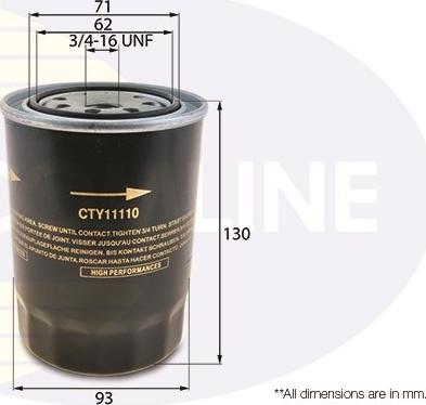 Comline CTY11110 - Oil Filter autospares.lv
