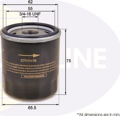 Comline CTY11170 - Oil Filter autospares.lv