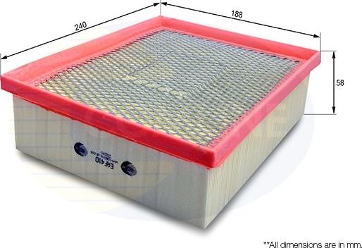 Comline EAF410 - Air Filter, engine autospares.lv