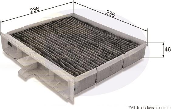 Comline EKF157A - Filter, interior air autospares.lv