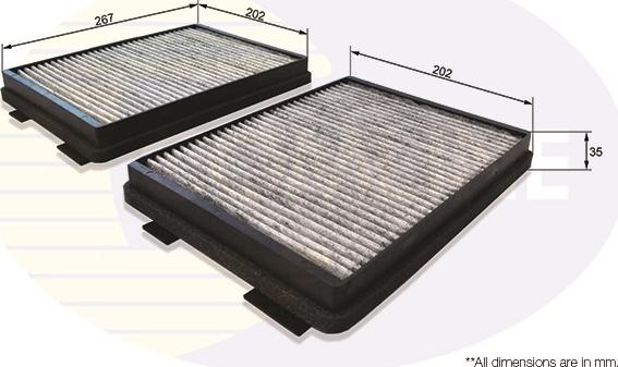 Comline EKF110A - Filter, interior air autospares.lv