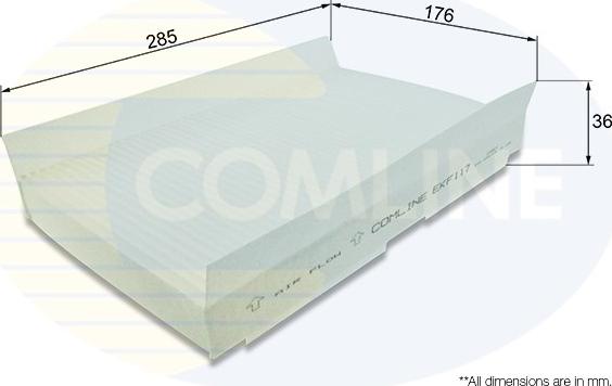 Comline EKF117 - Filter, interior air autospares.lv