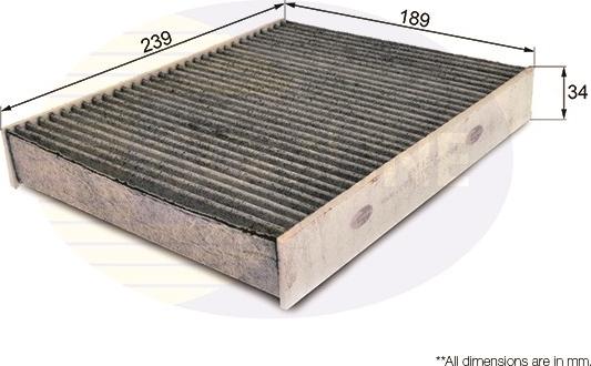 Comline EKF121A - Filter, interior air autospares.lv