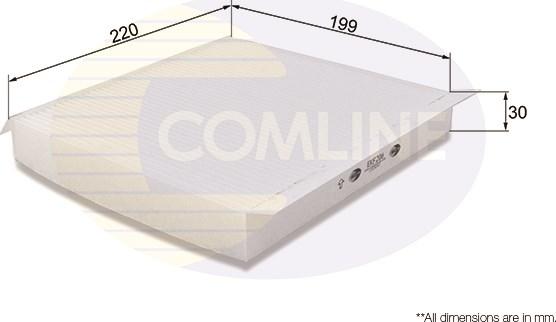 Comline EKF206 - Filter, interior air autospares.lv