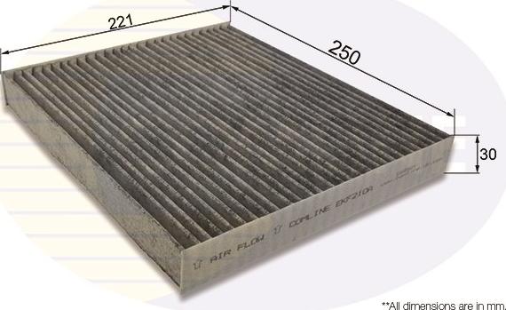 Comline EKF210A - Filter, interior air autospares.lv