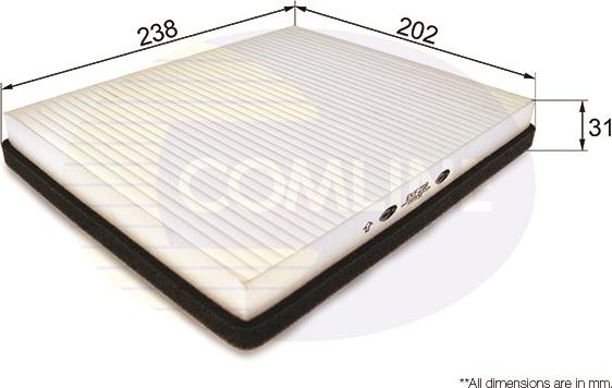 Comline EKF218 - Filter, interior air autospares.lv