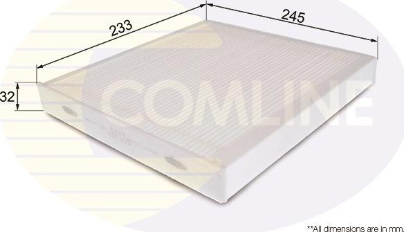 Comline EKF289 - Filter, interior air autospares.lv