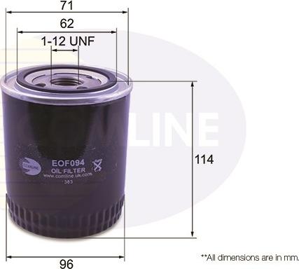 Comline EOF094 - Oil Filter autospares.lv