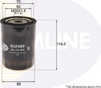 Comline EOF098 - Oil Filter autospares.lv