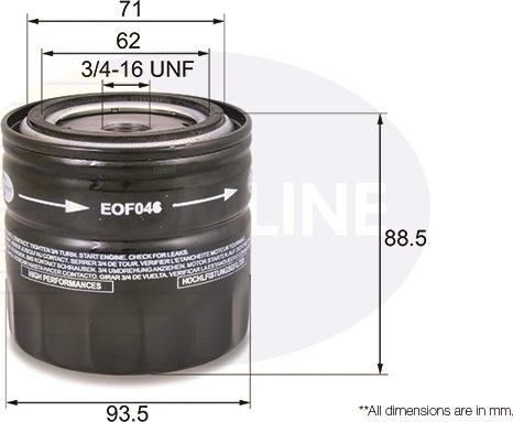 Comline EOF046 - Oil Filter autospares.lv