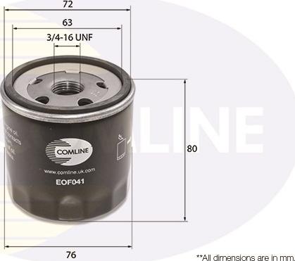 Comline EOF041 - Oil Filter autospares.lv