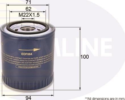 Comline EOF064 - Oil Filter autospares.lv